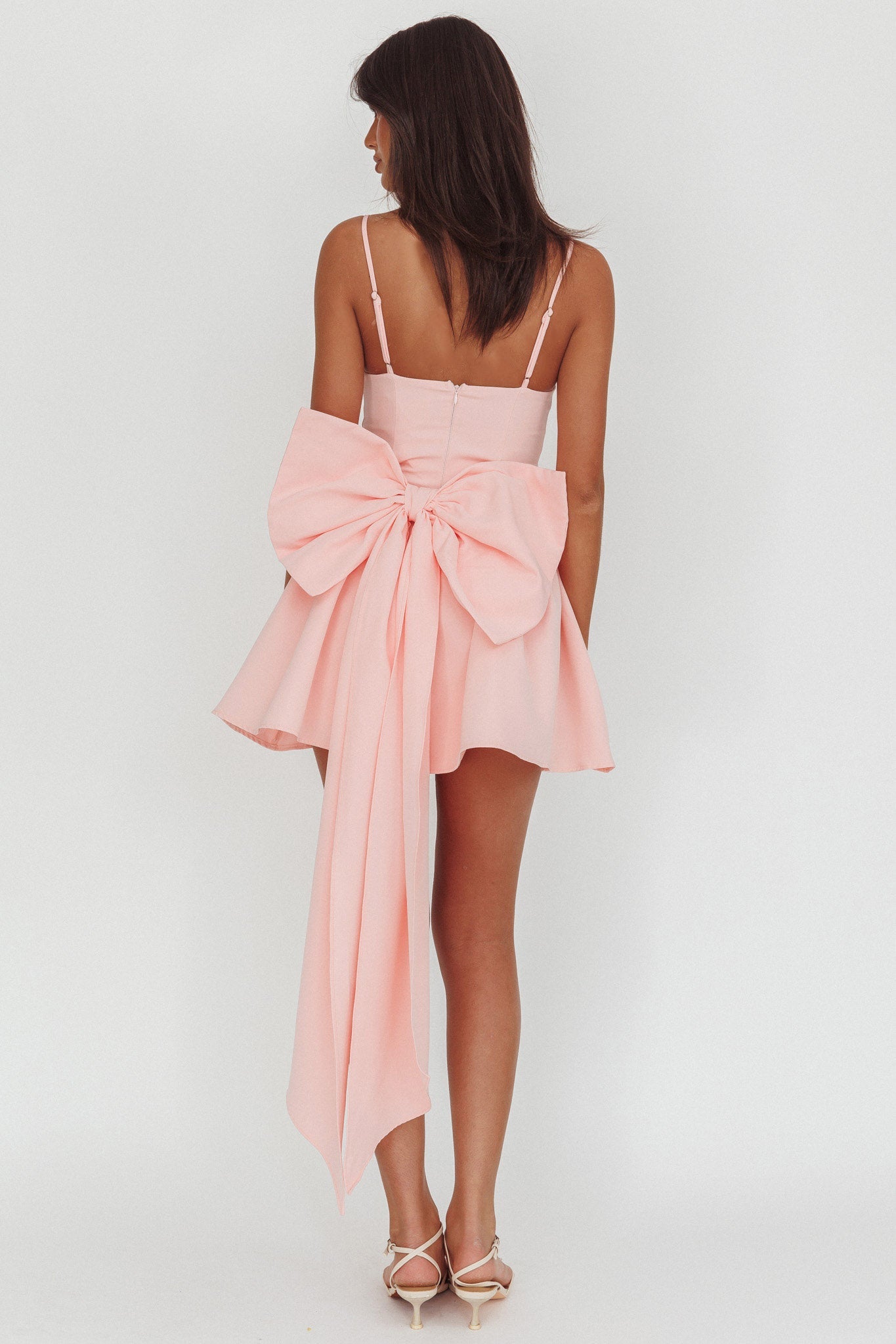 Mini abito oversize con fiocco posteriore Wilder rosa