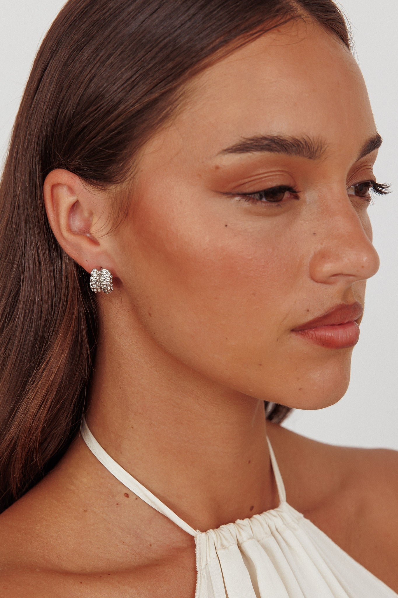 Orecchini Eliza Pave in argento con diamanti
