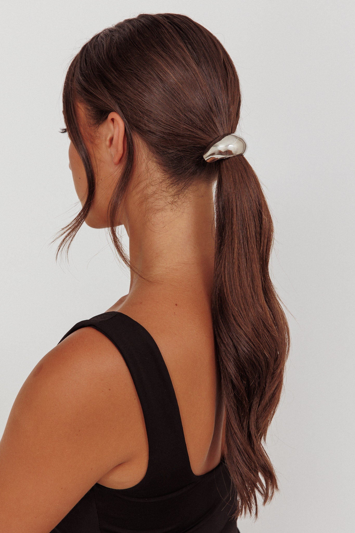 Elastico per capelli Cindy argento scuro
