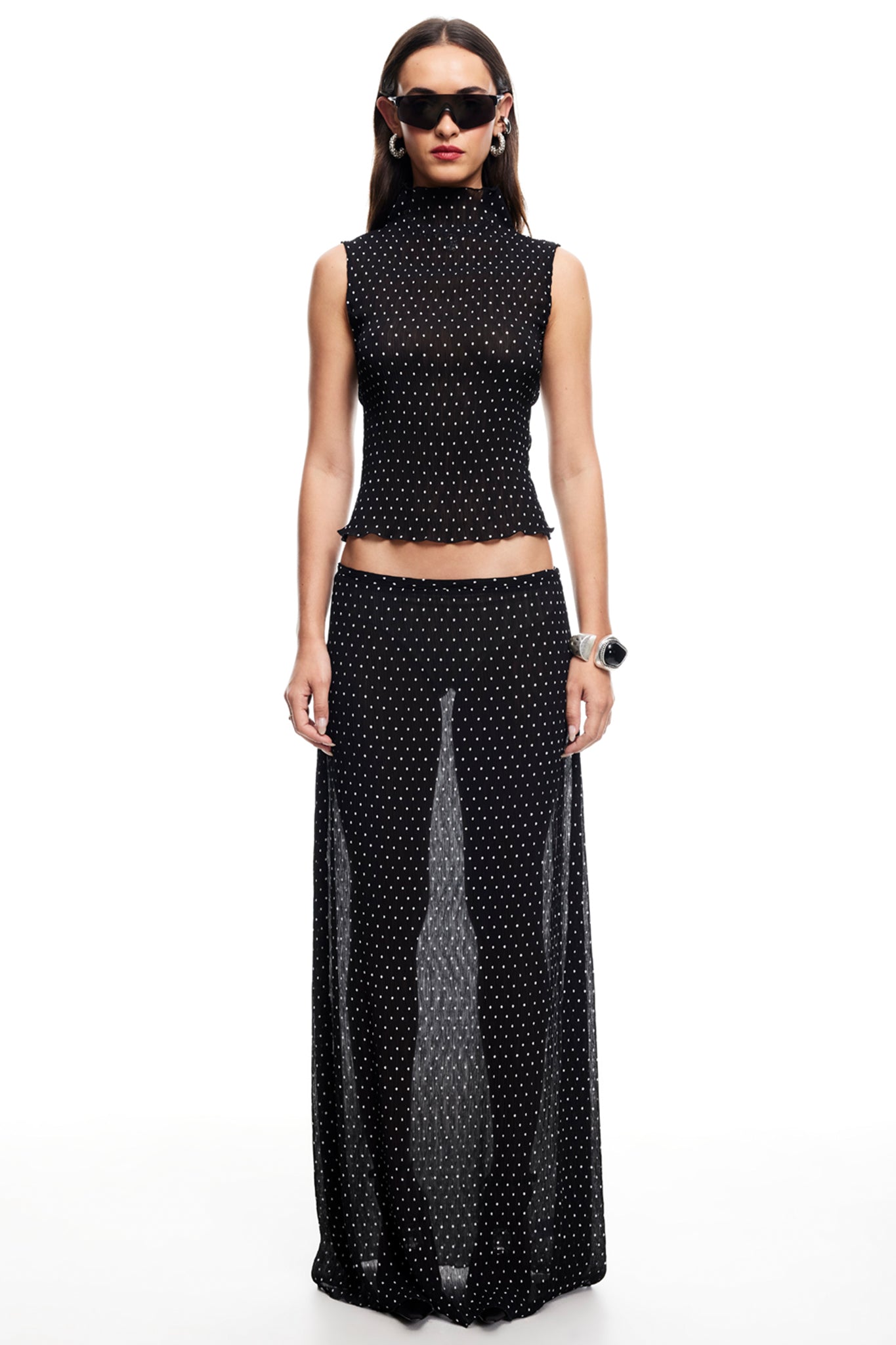 LIONESS Ford Top Onyx Polka