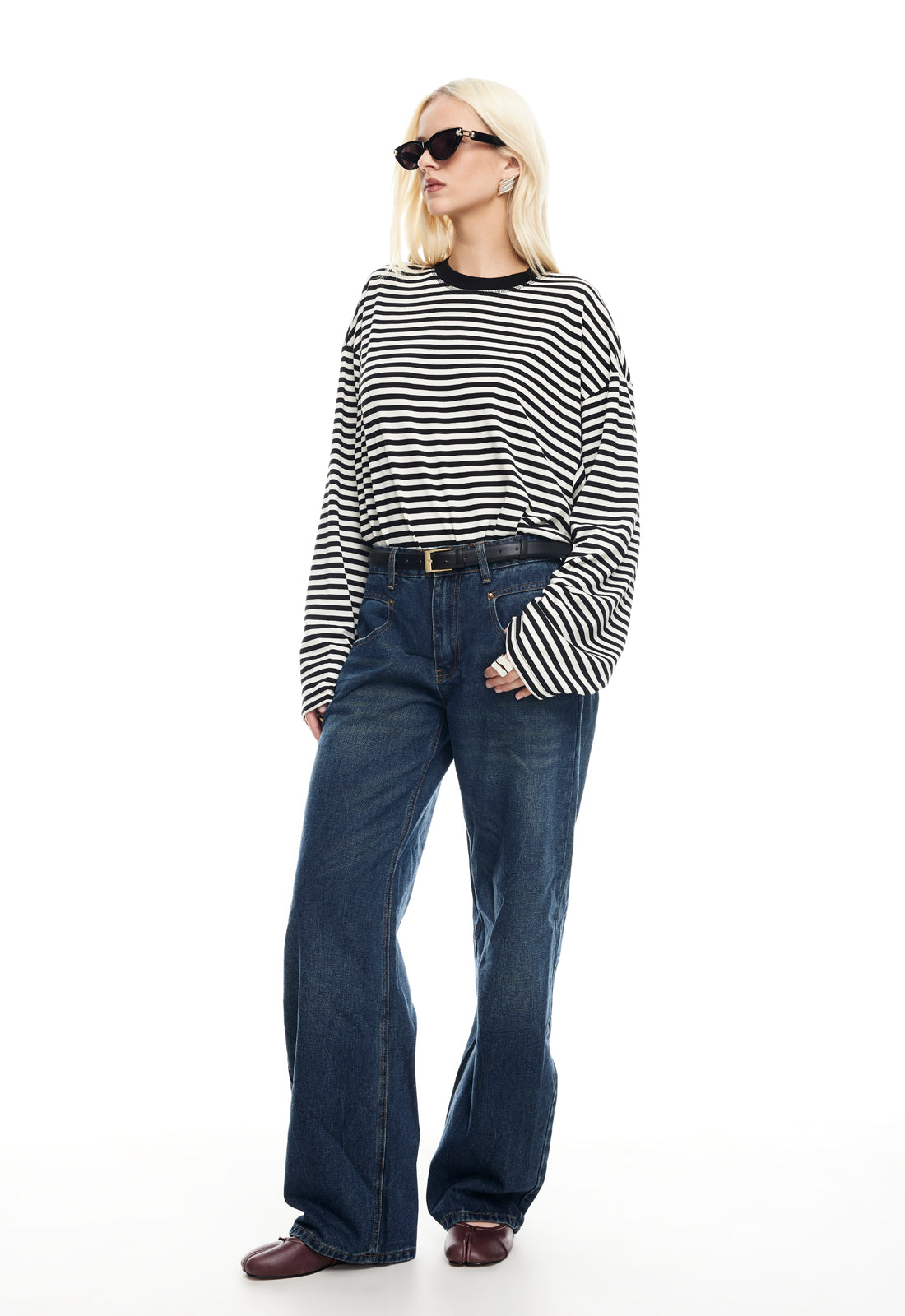 LIONESS Bloom Maniche lunghe Onyx Stripe