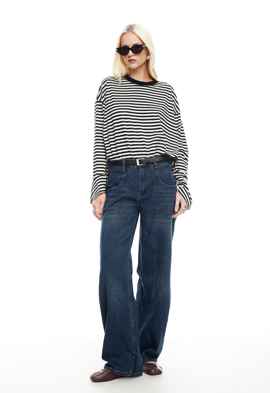 LIONESS Bloom Maniche lunghe Onyx Stripe