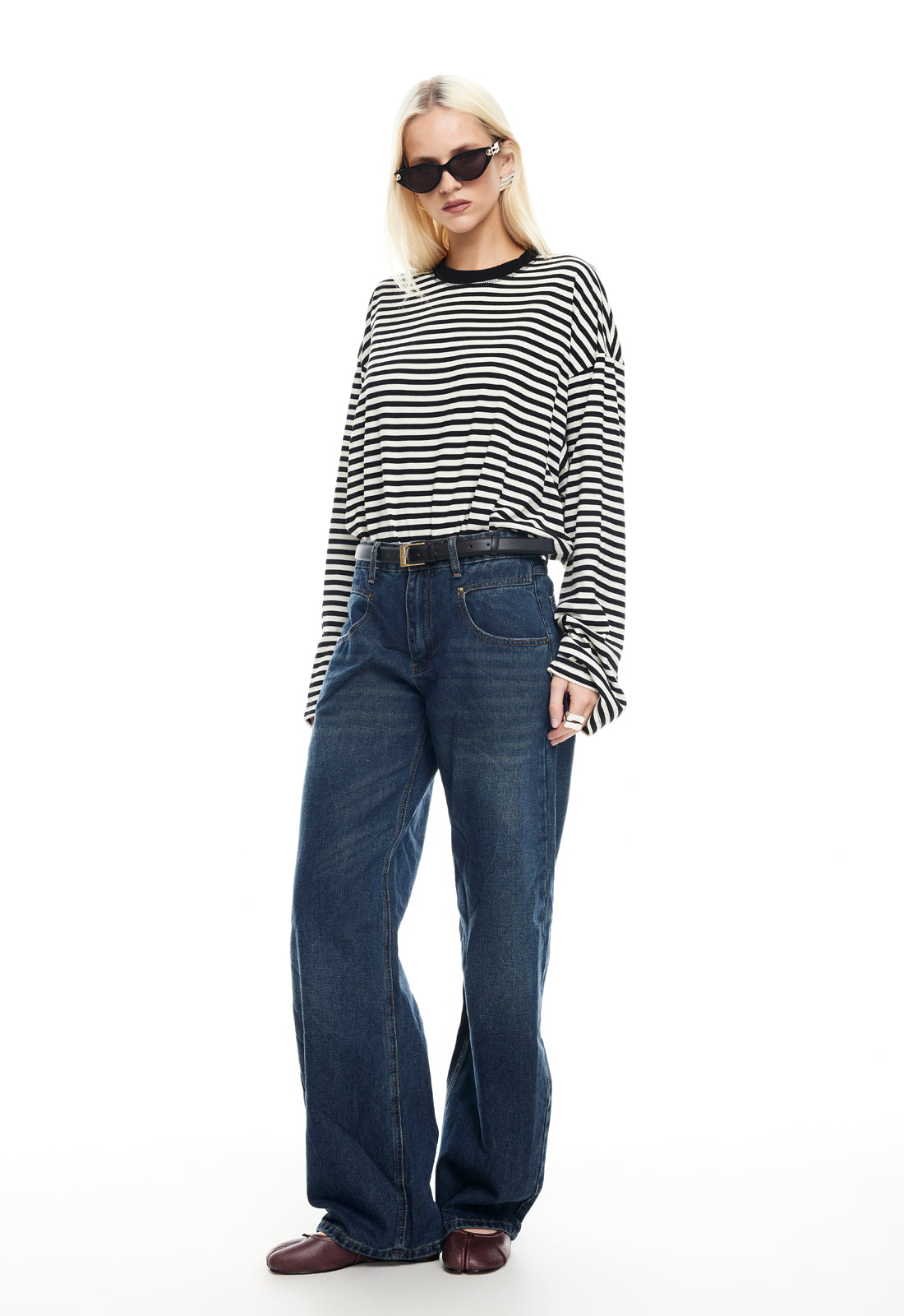 LIONESS Bloom Maniche lunghe Onyx Stripe