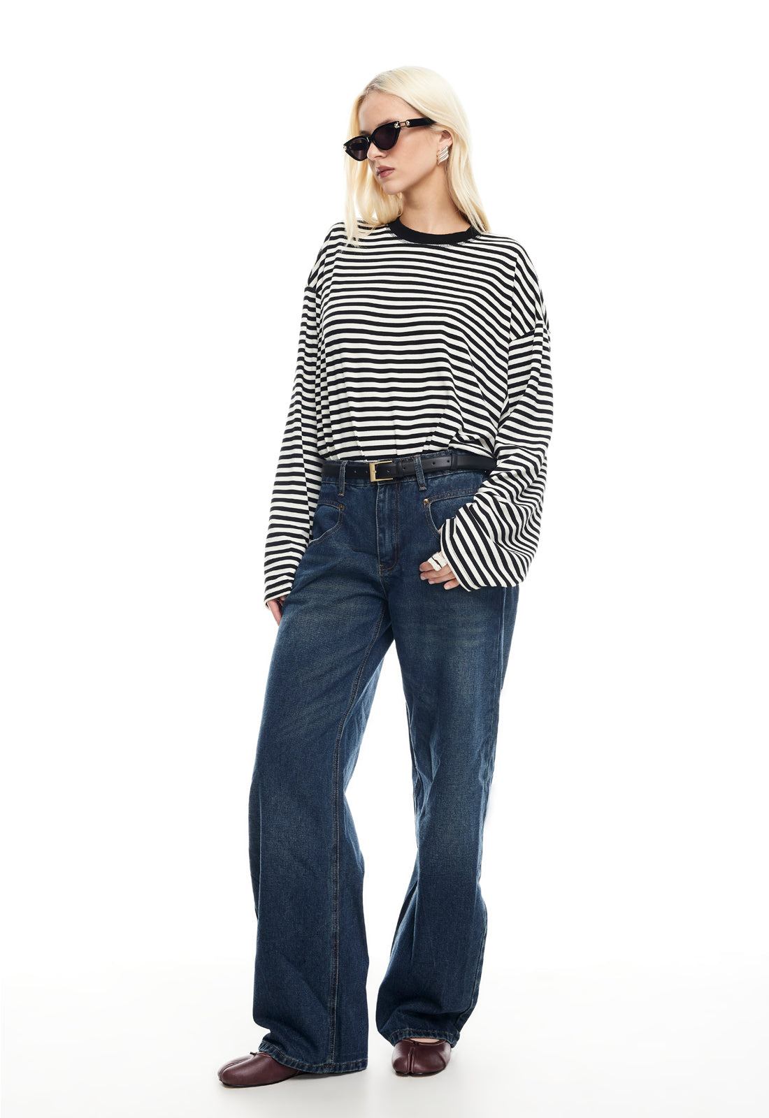 LIONESS Bloom Maniche lunghe Onyx Stripe