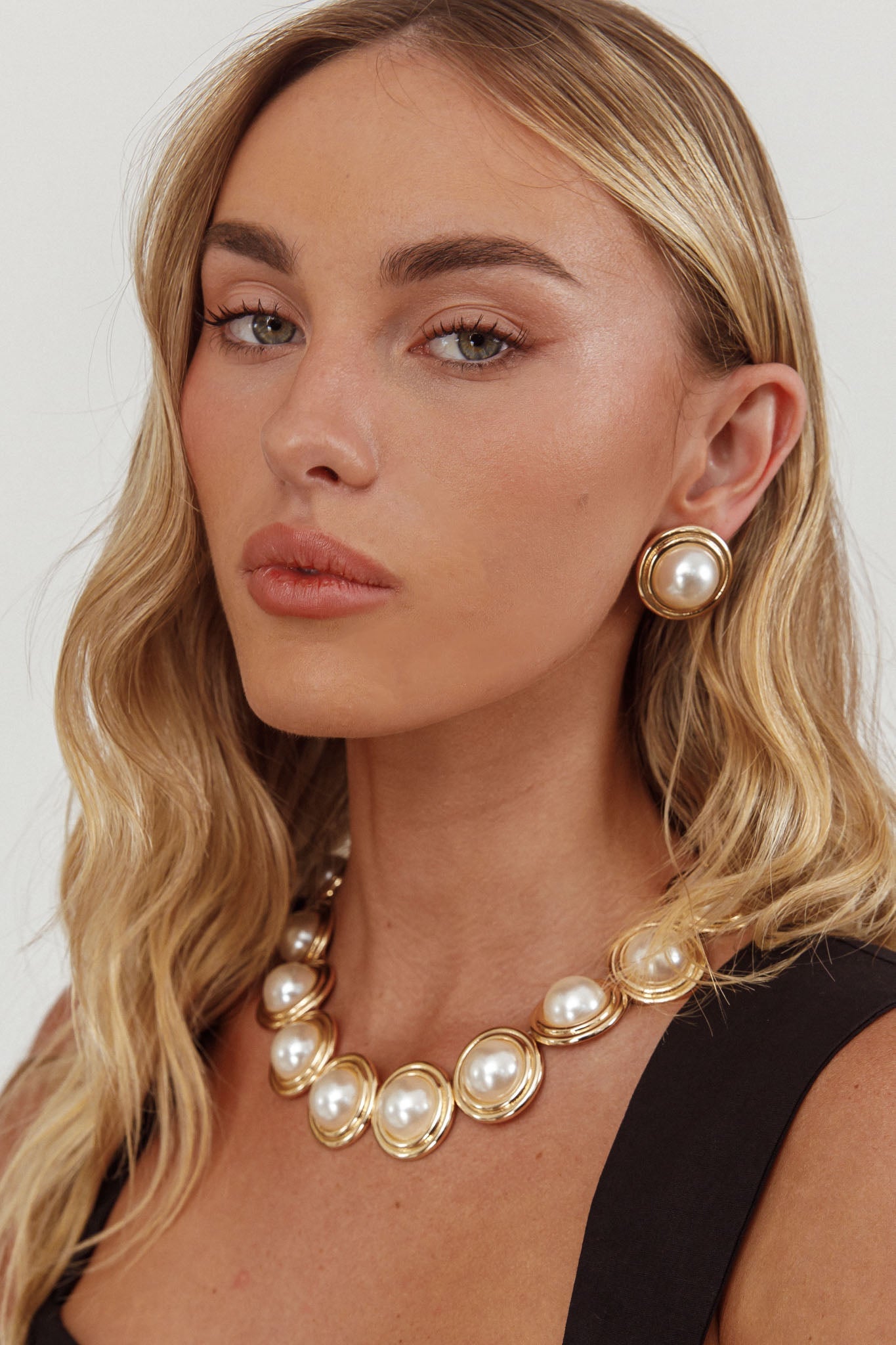 Collana Chelsea Pearl Circle Oro/Perla