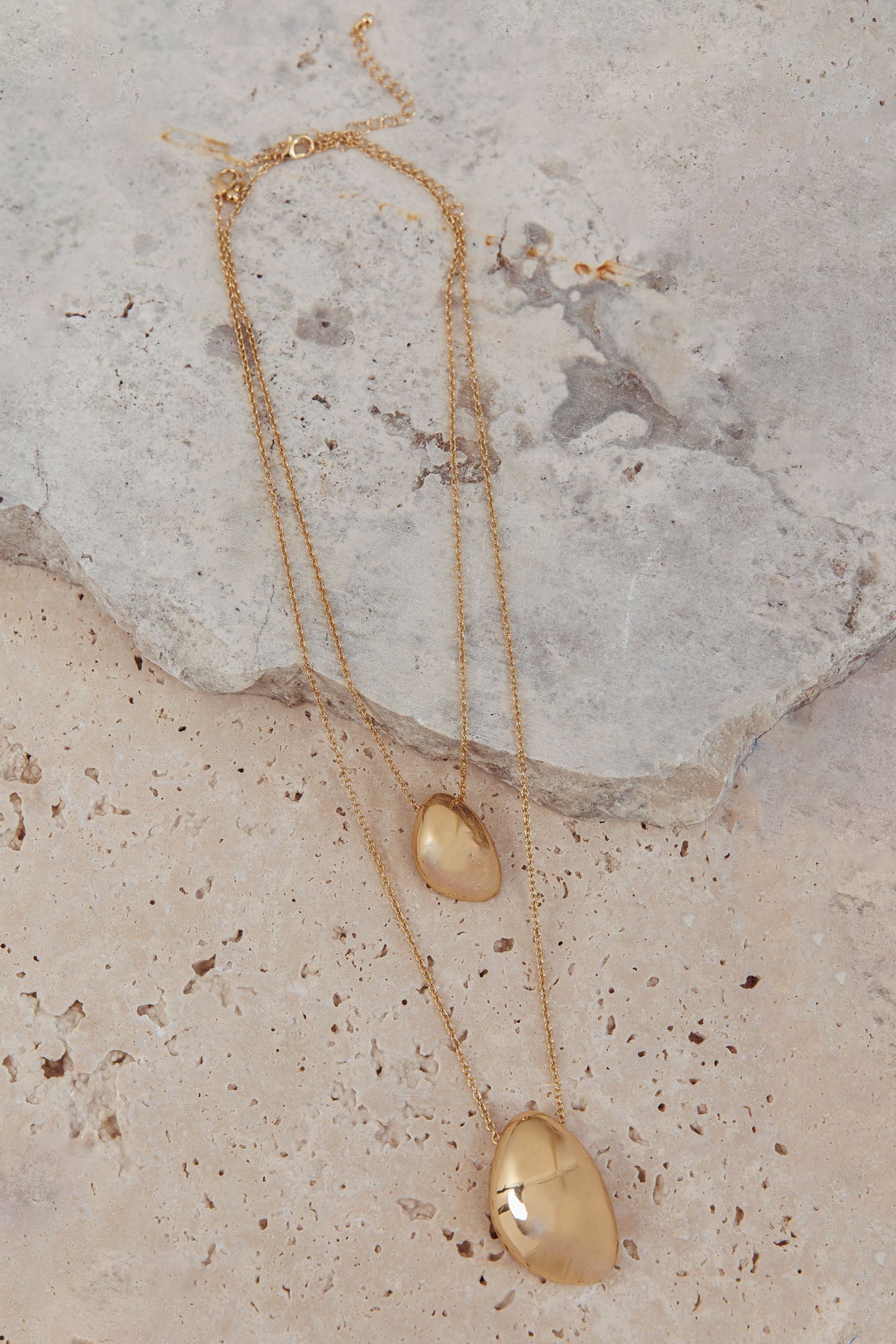 Collana con ciondolo a doppia catena Moonlight in oro