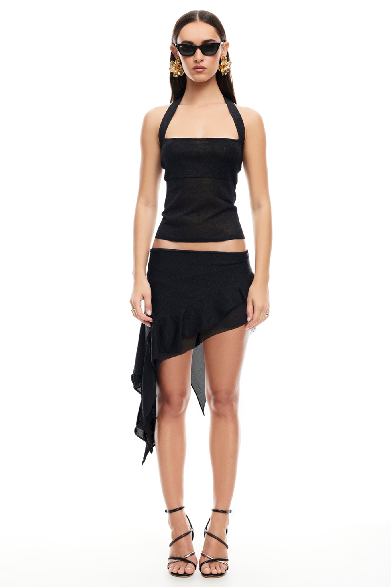 Top con spalline sottili LIONESS Palisades Onyx