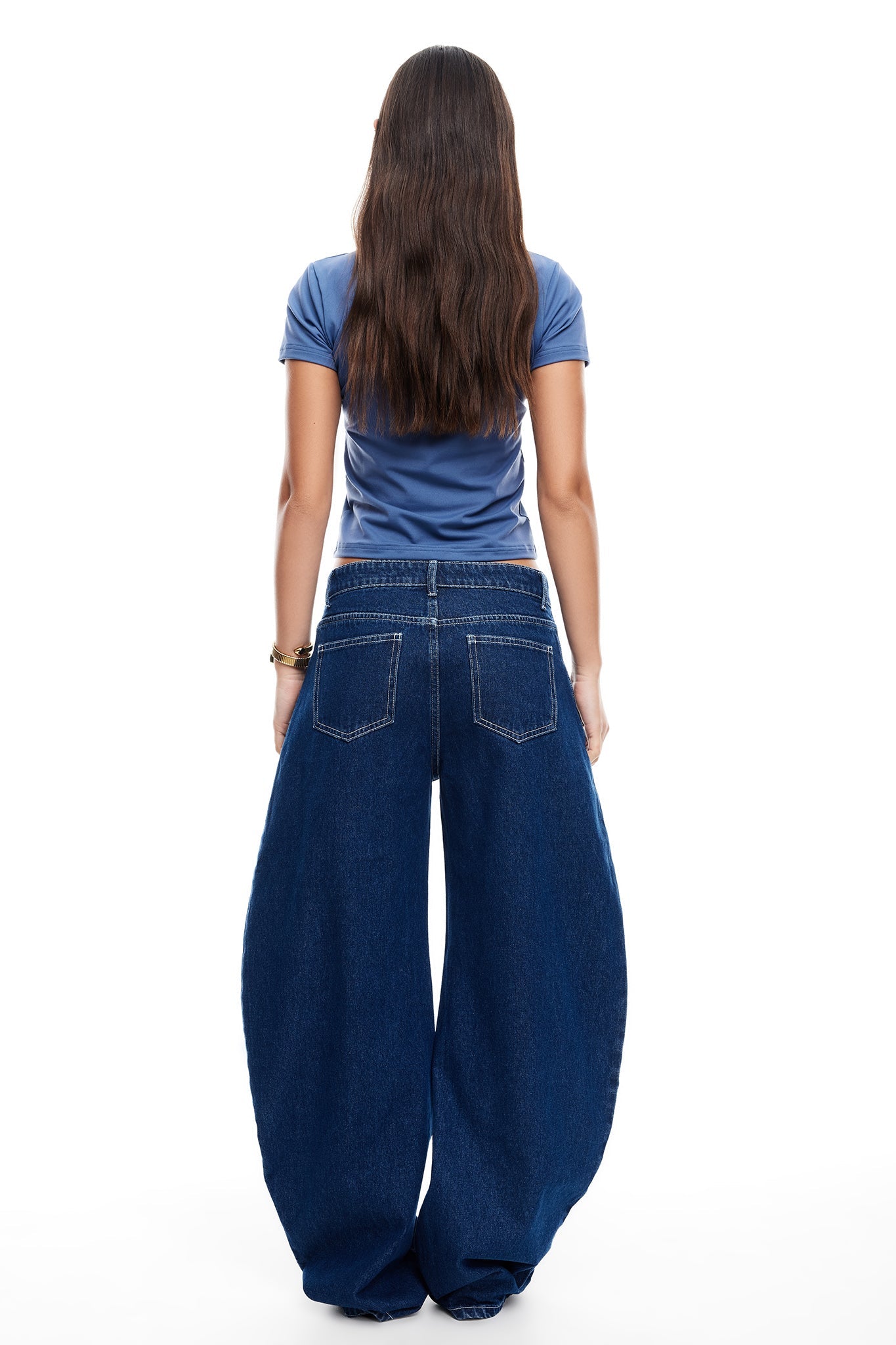 Jeans a ferro di cavallo LIONESS in denim scuro