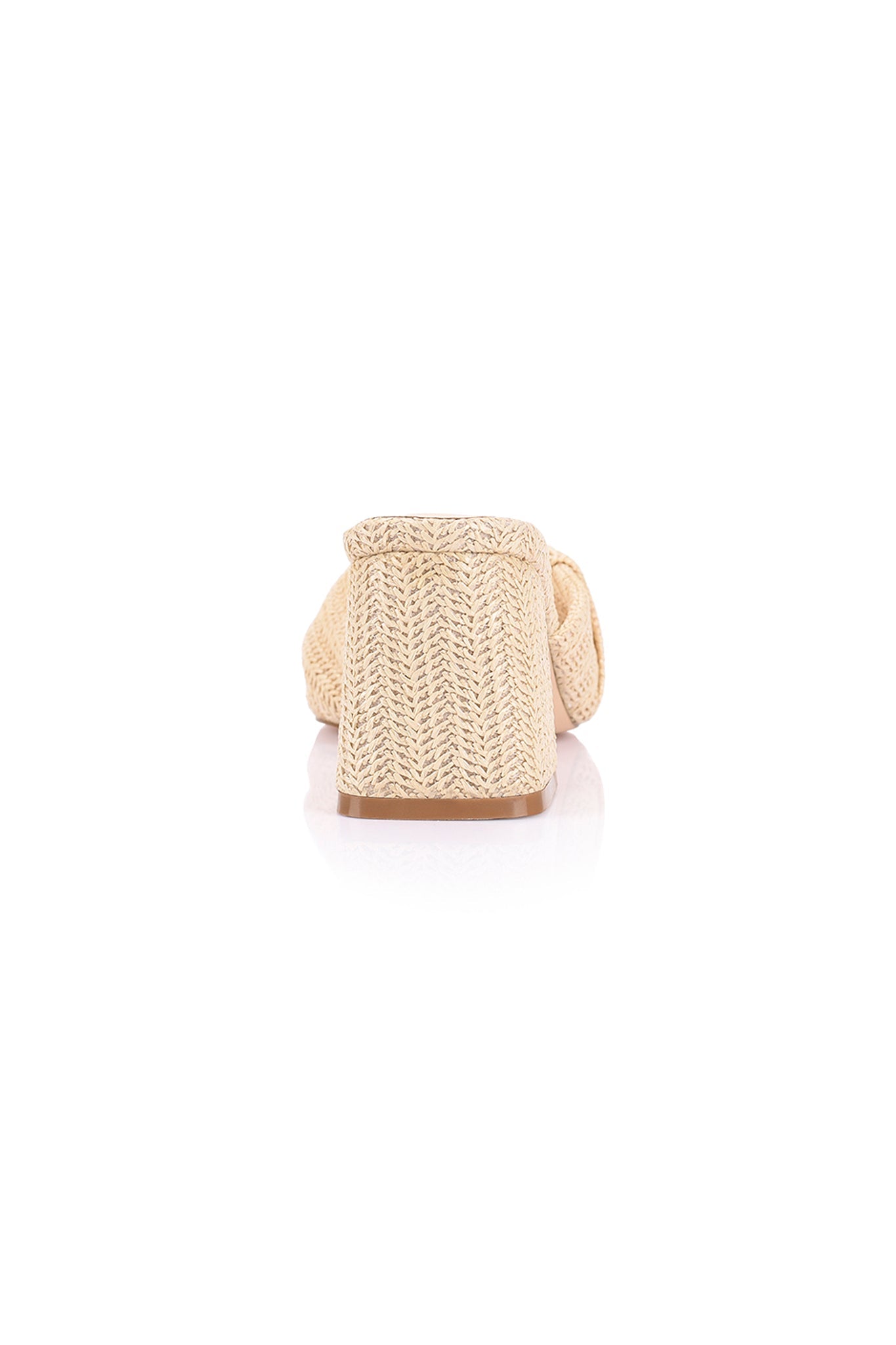 VERALi Stella Mules con tacco a blocco in rafia naturale