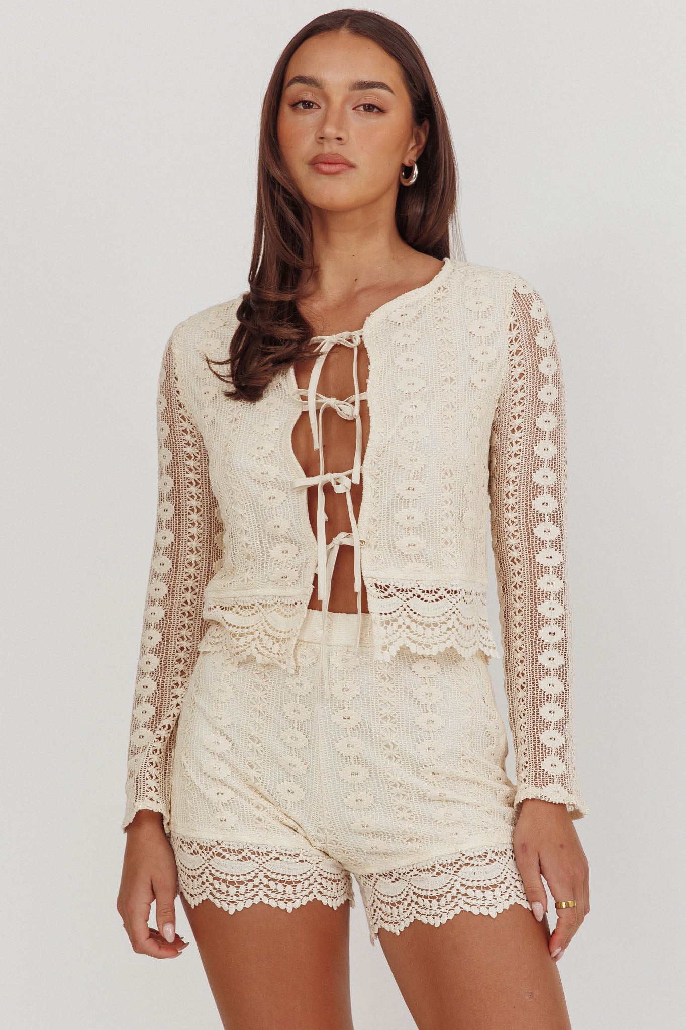 Pantaloncini in pizzo Perrine Avena