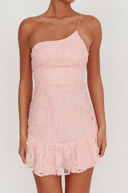 Abito monospalla decorato Lilah Blush