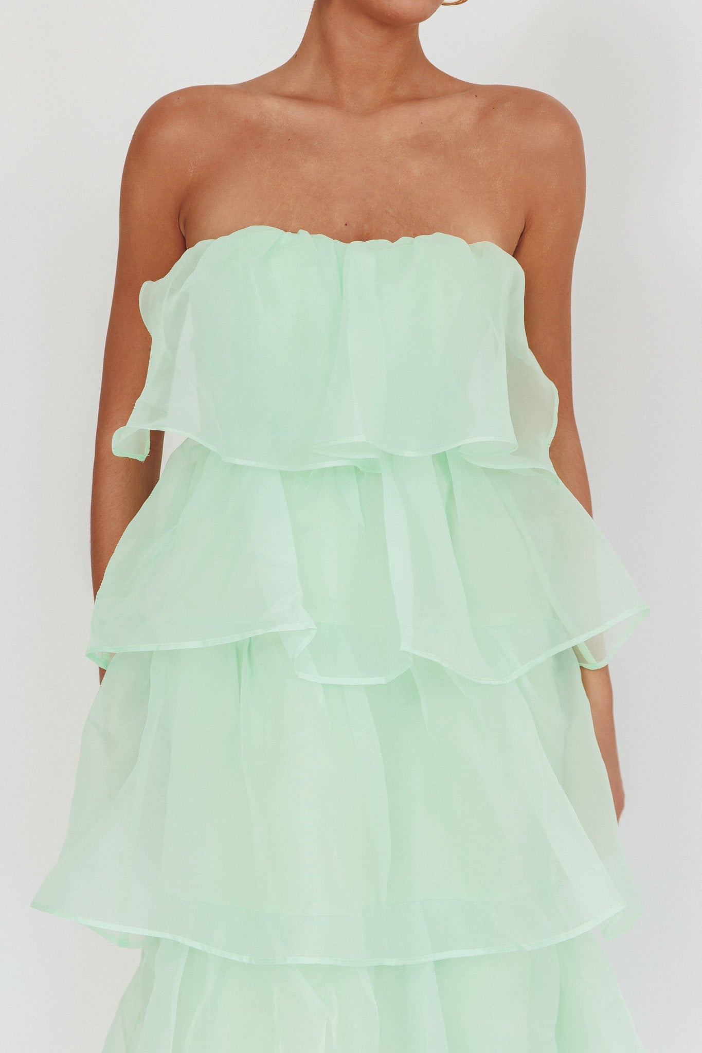 Abito midi a strati Behati menta