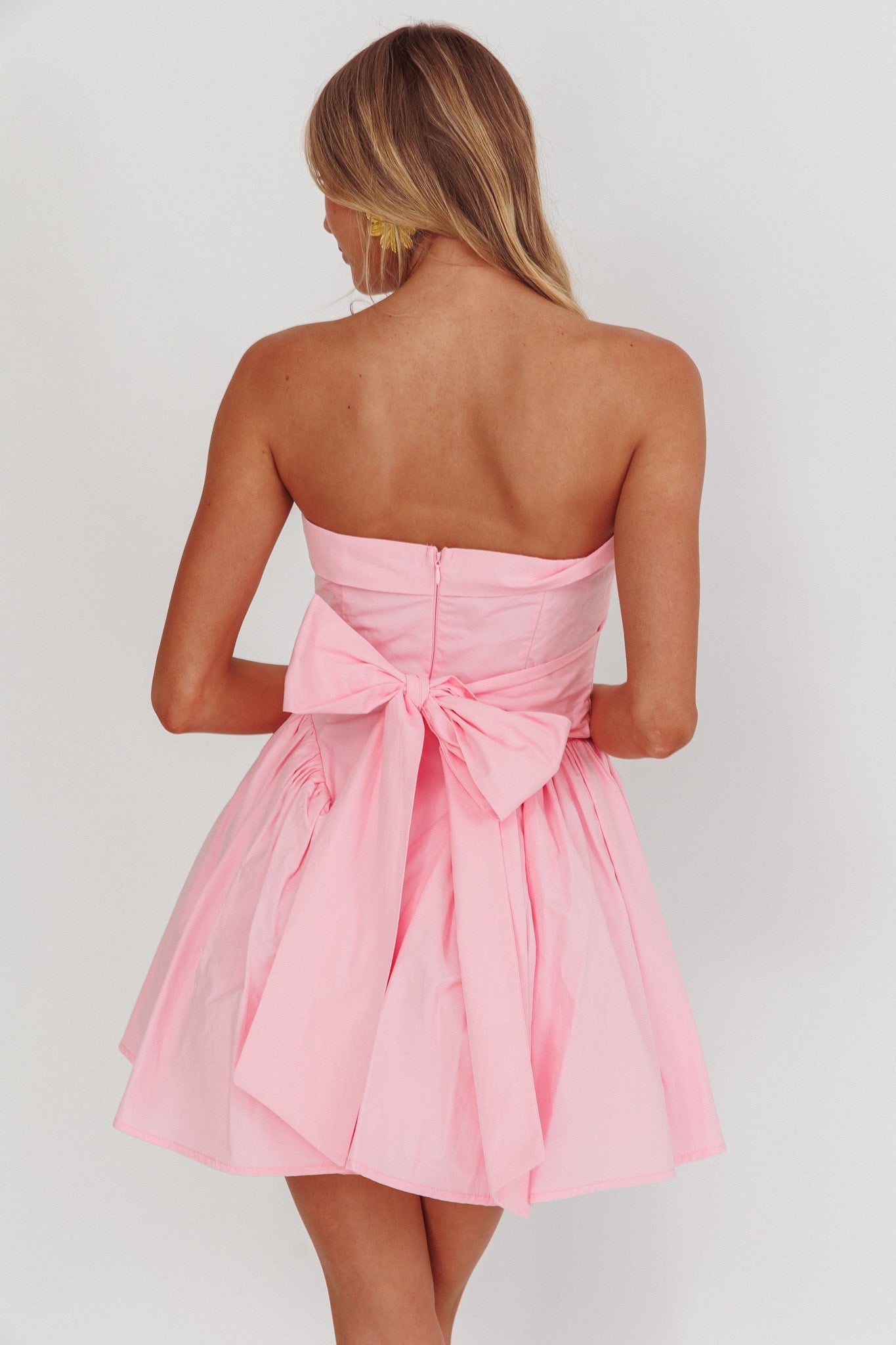 Mini abito rosa con fiocco sulla schiena per bambine Angel