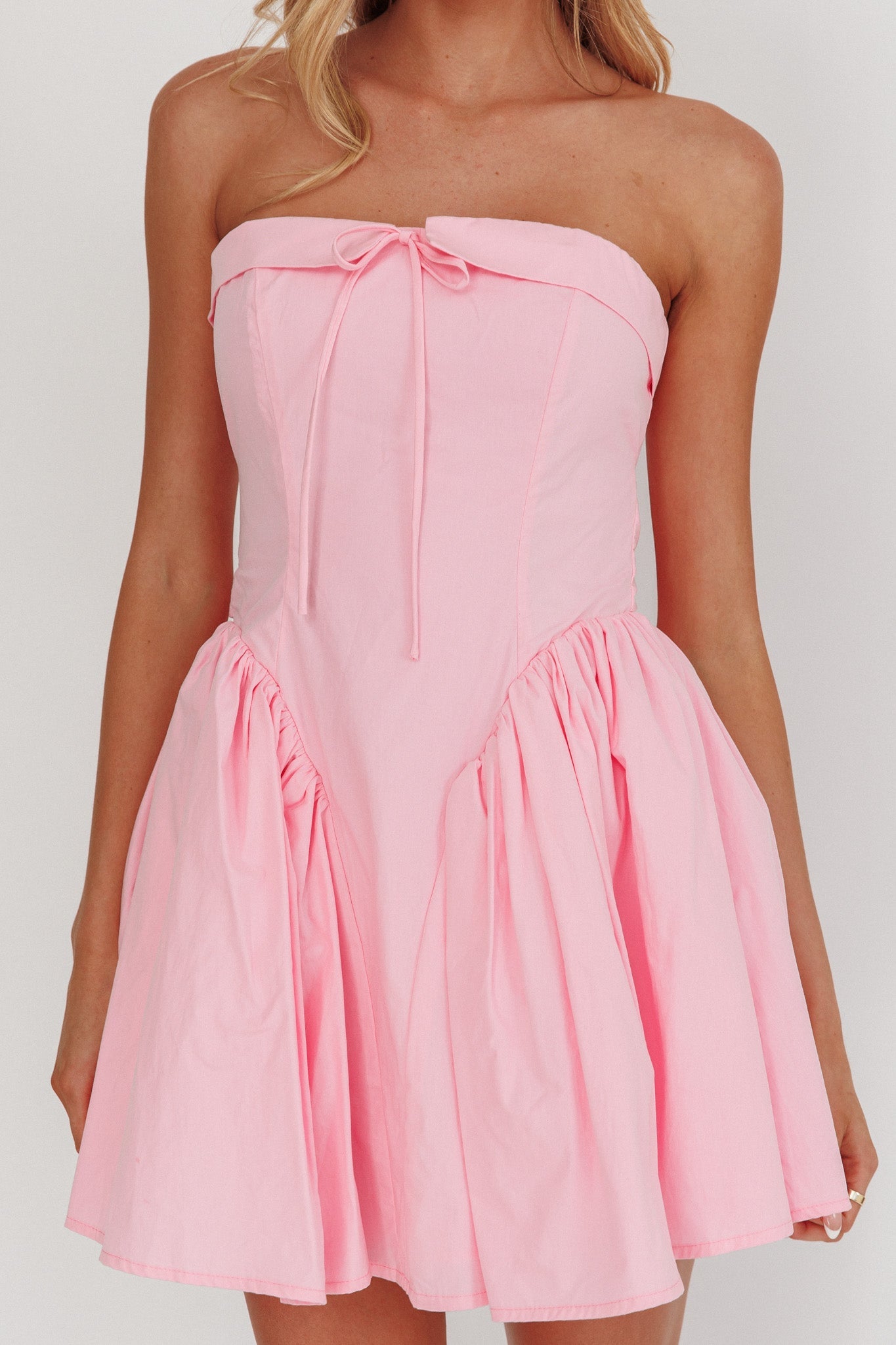 Mini abito rosa con fiocco sulla schiena per bambine Angel