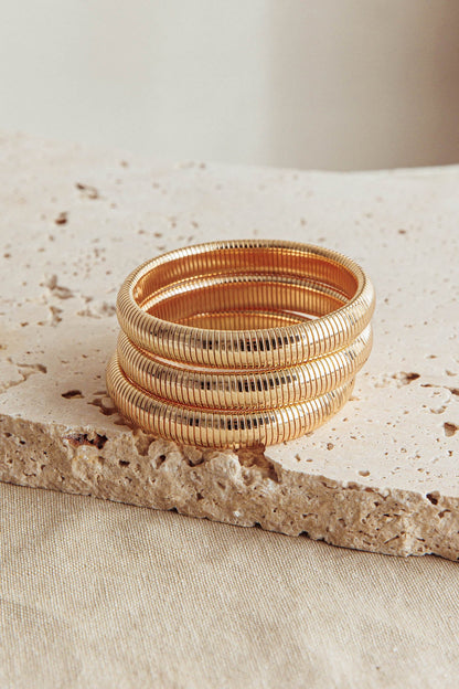 Set di bracciali elastici Oliver in oro scuro