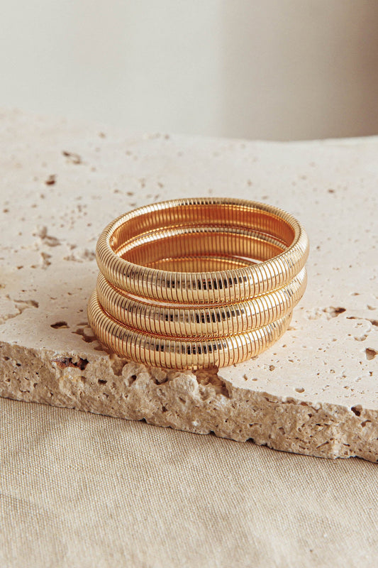Set di bracciali elastici Oliver in oro scuro