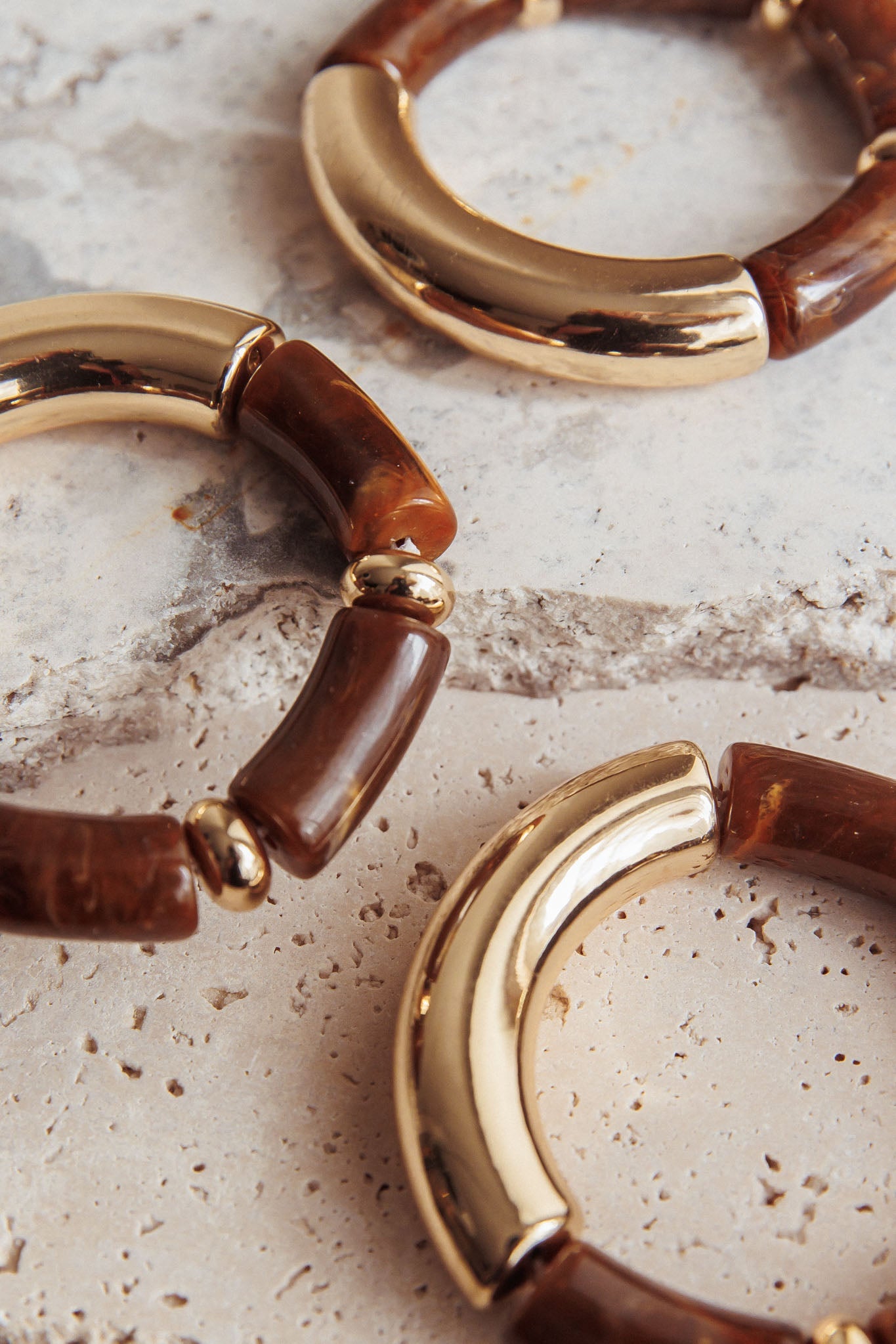 Braccialetti in resina Zena Oro/Cioccolato