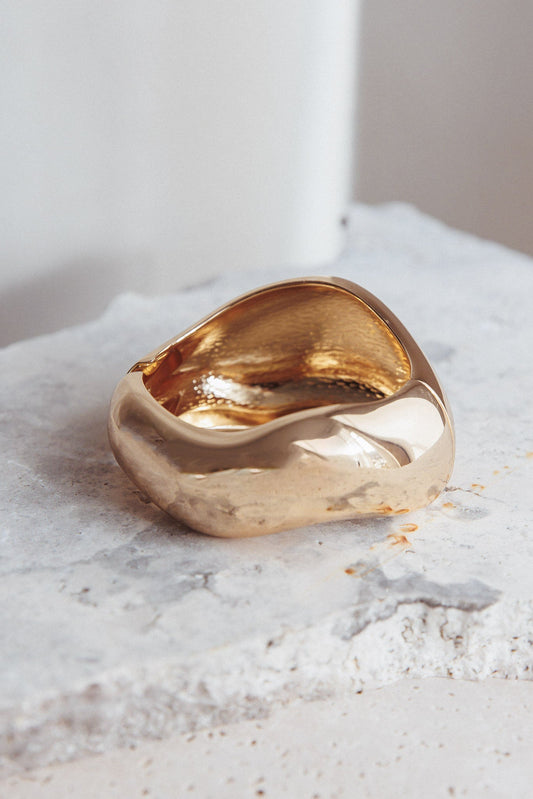 Bracciale rigido irregolare Summerland in oro