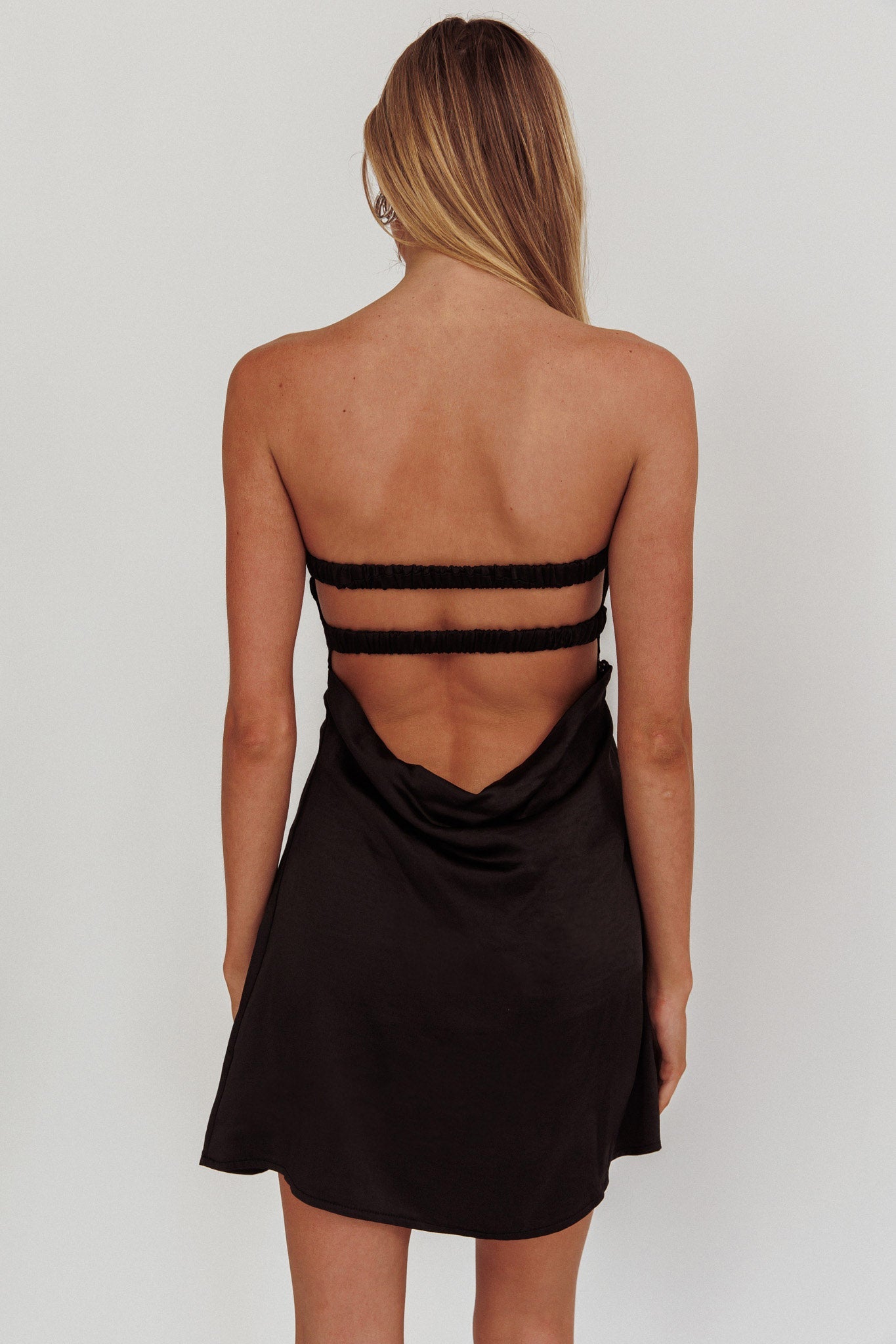 Mini abito Sandi Bow Bust nero