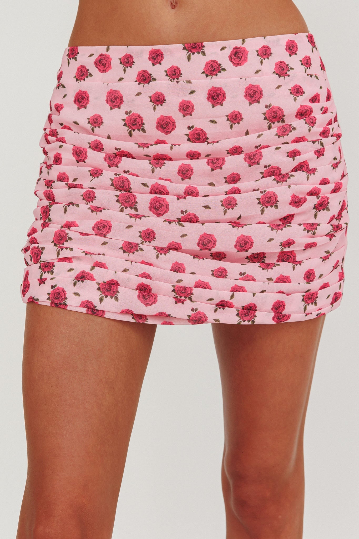 Minigonna arricciata Charise Roses Pink