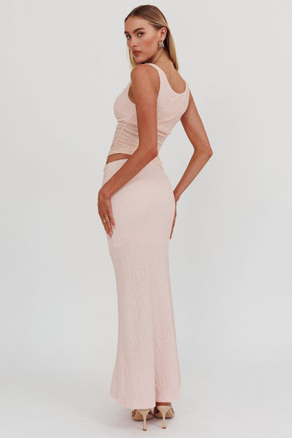 Abito lungo con vita in rete Lorely rosa baby