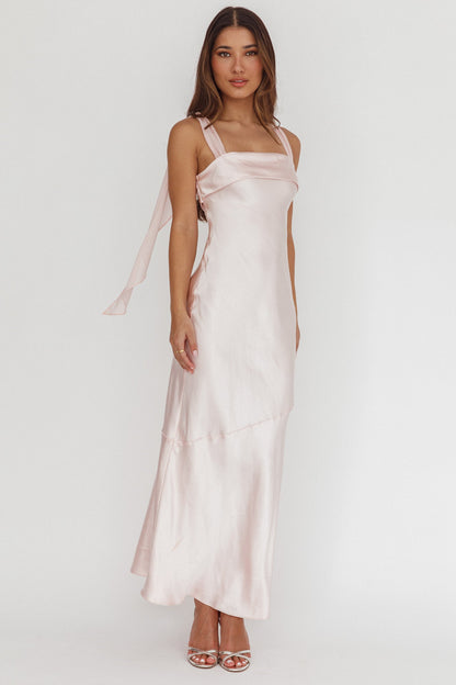 Abito midi con fascia sulle spalle Carmel Blush