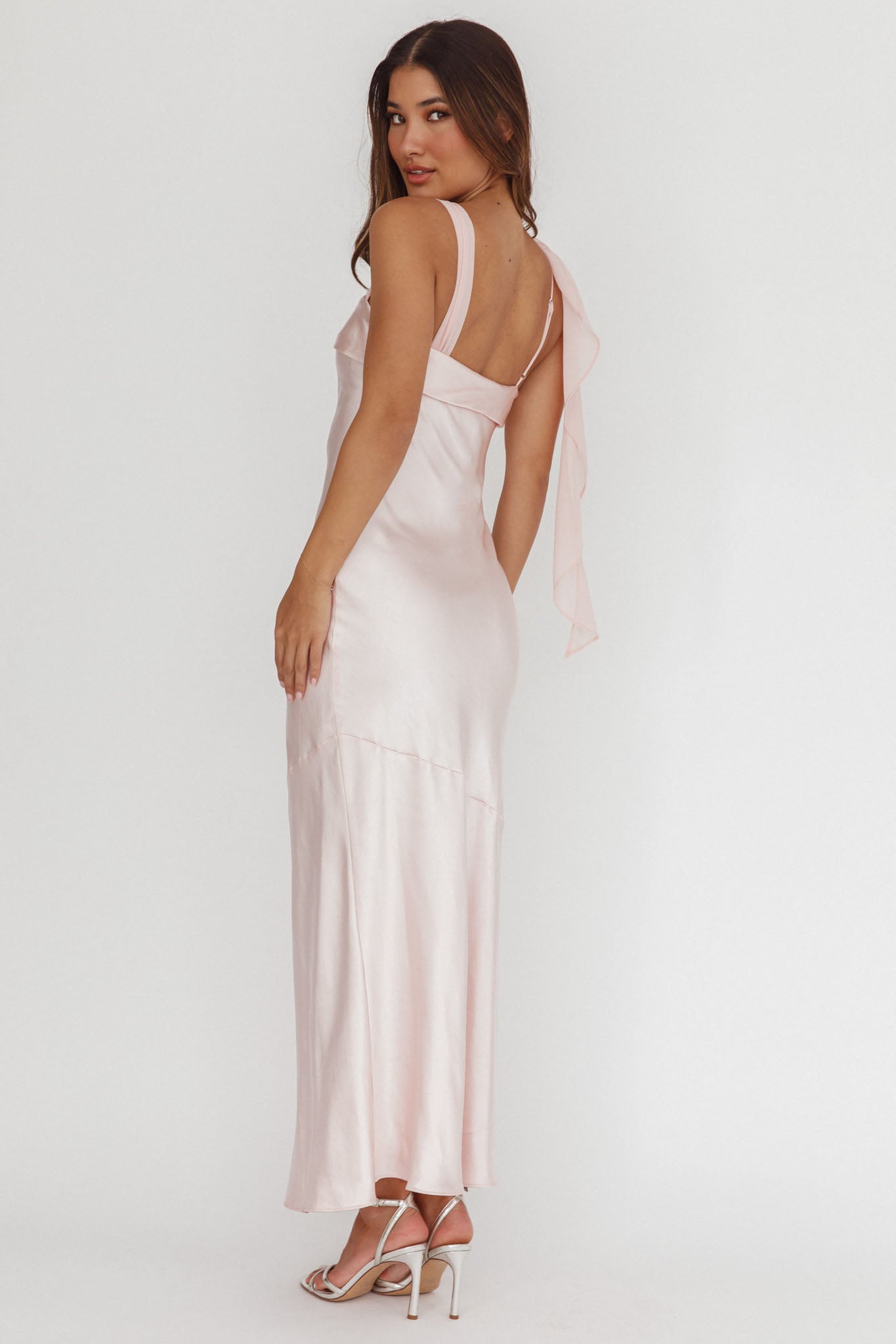 Abito midi con fascia sulle spalle Carmel Blush