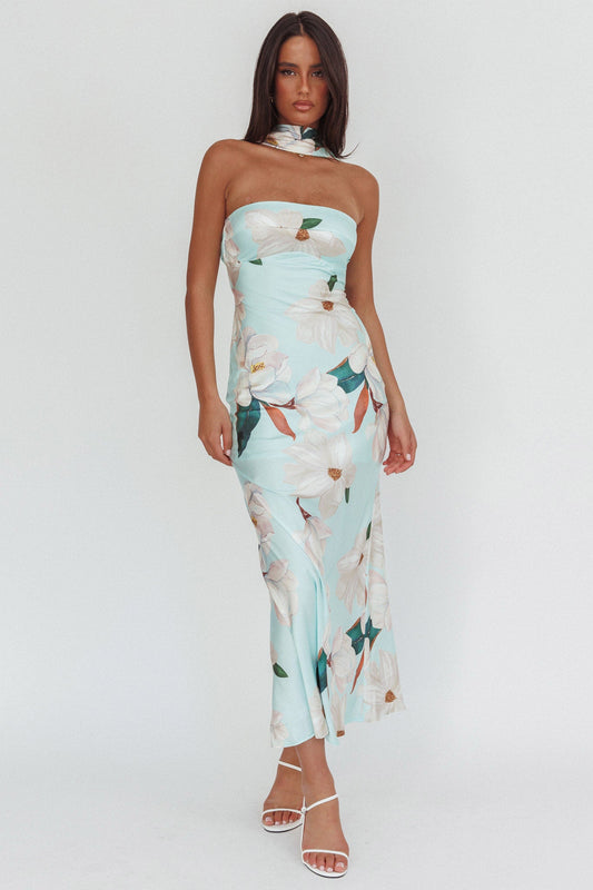 Abito lungo Damsel Reverse Halter Magnolia Mint