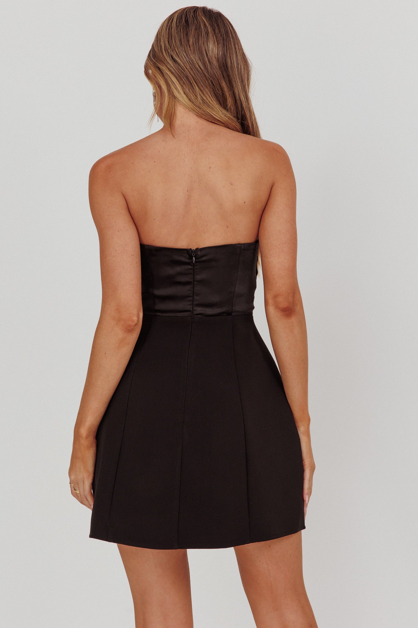City Of Stars Mini abito senza spalline nero