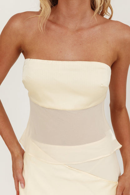 Jerica Top senza spalline trasparente in vita Butter