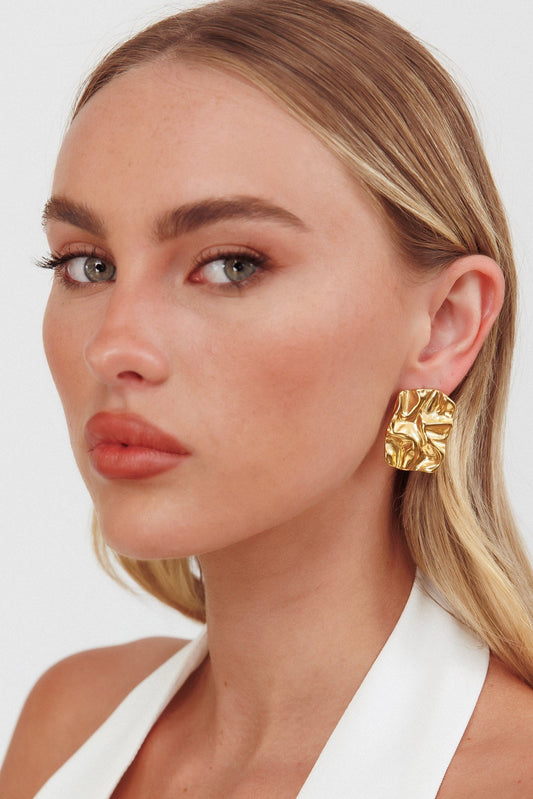 Orecchini Trixi Crinkle Design in oro