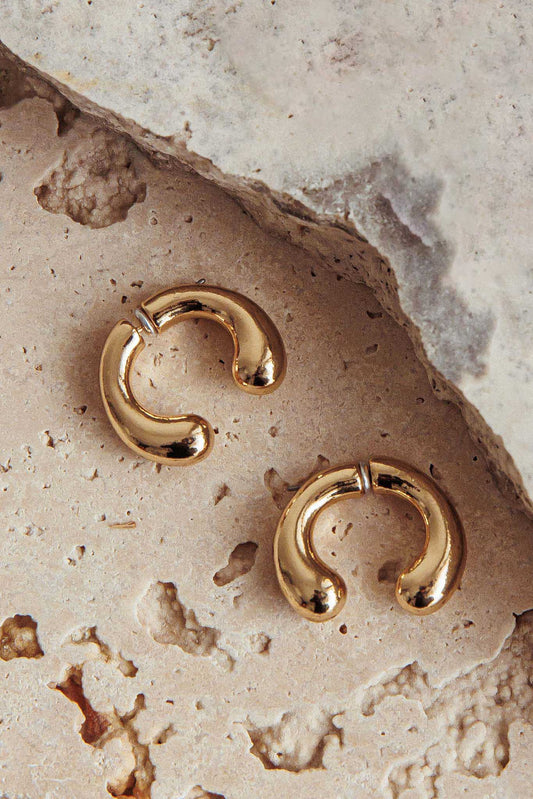 Orecchini a cerchio mezzo Chiara in oro