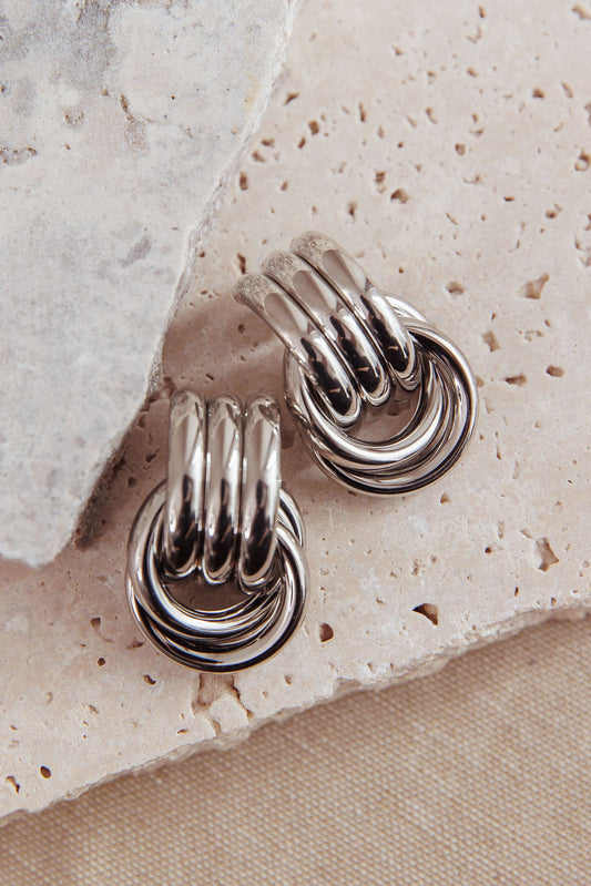 Orecchini Georgina Loop Argento Scuro