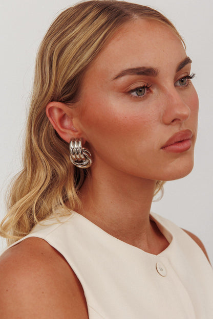 Orecchini Georgina Loop Argento Scuro