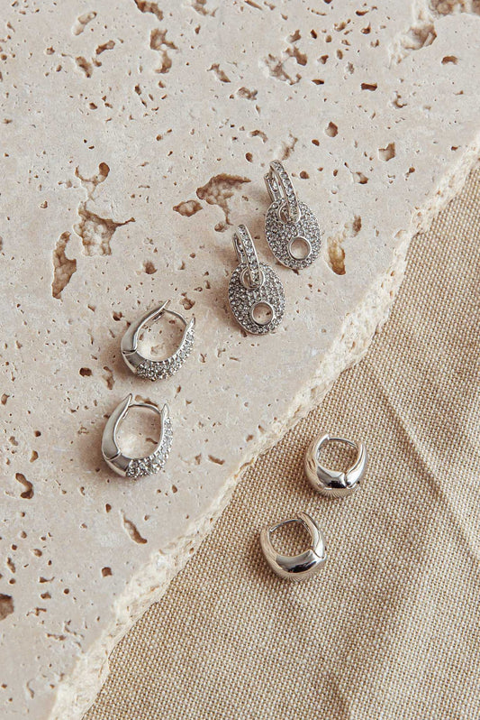 Set di orecchini Tristan in argento con diamanti