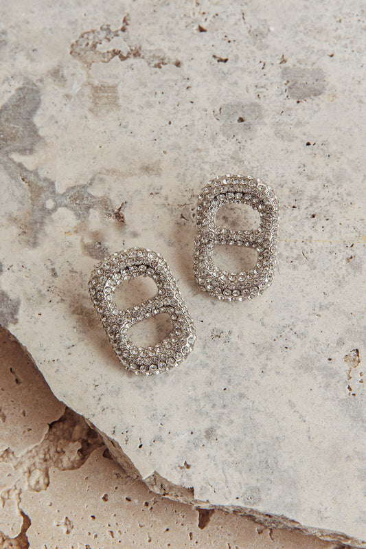 Orecchini Glitz Pull Tab Silver Diamond