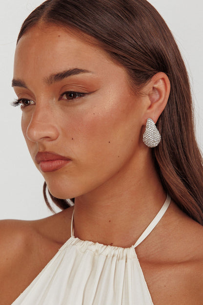 Orecchini a goccia Nebula Pave in argento con diamanti