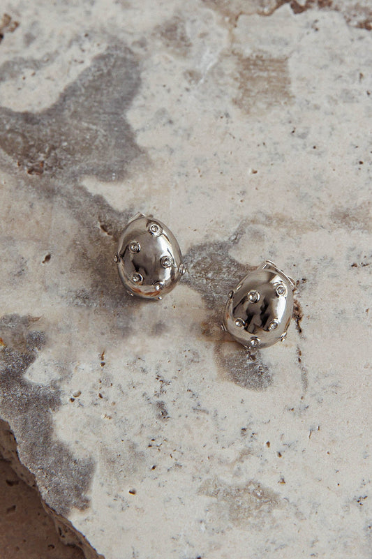 Orecchini Billie Diamante Pebble argento scuro