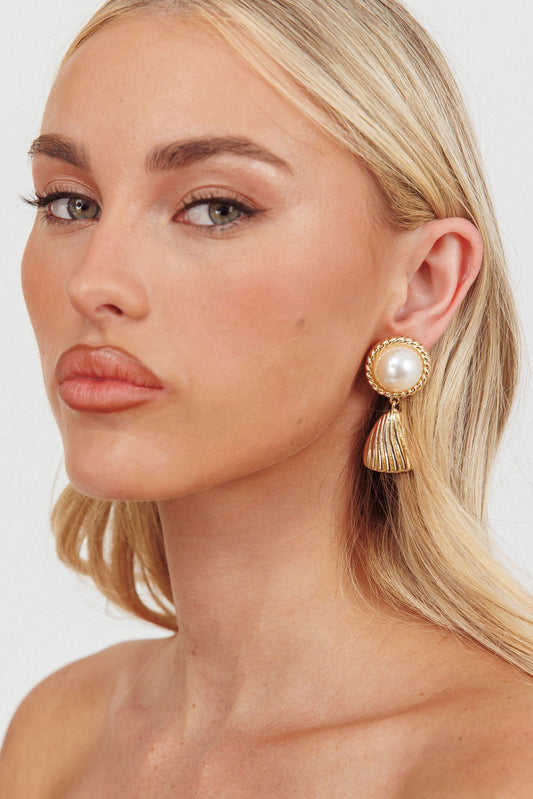 Orecchini Valentina Tassel Pearl Oro/Perla