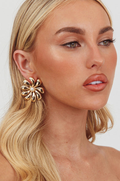 Orecchini Izzy Flower Oro/Perla