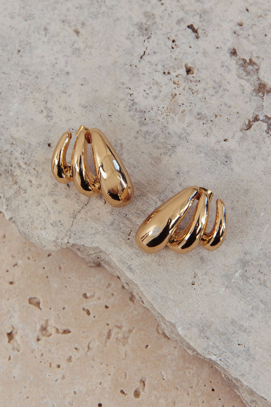 Orecchini Lilly Ridged in oro