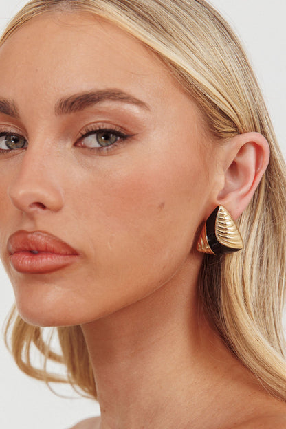 Orecchini Beverly Triangle Oro/Nero