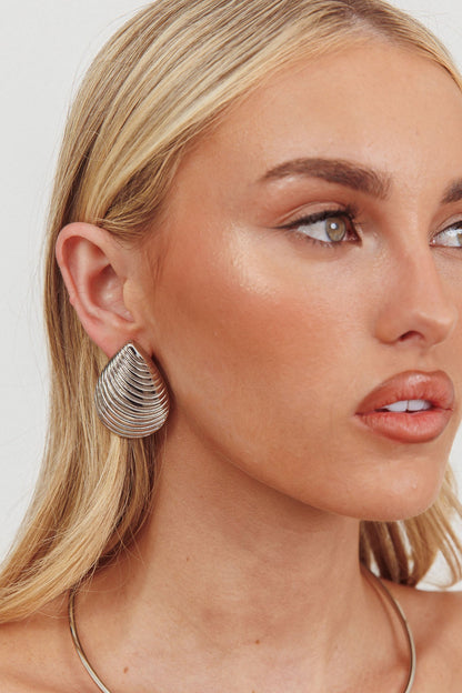 Orecchini Jacinta Shell Argento scuro