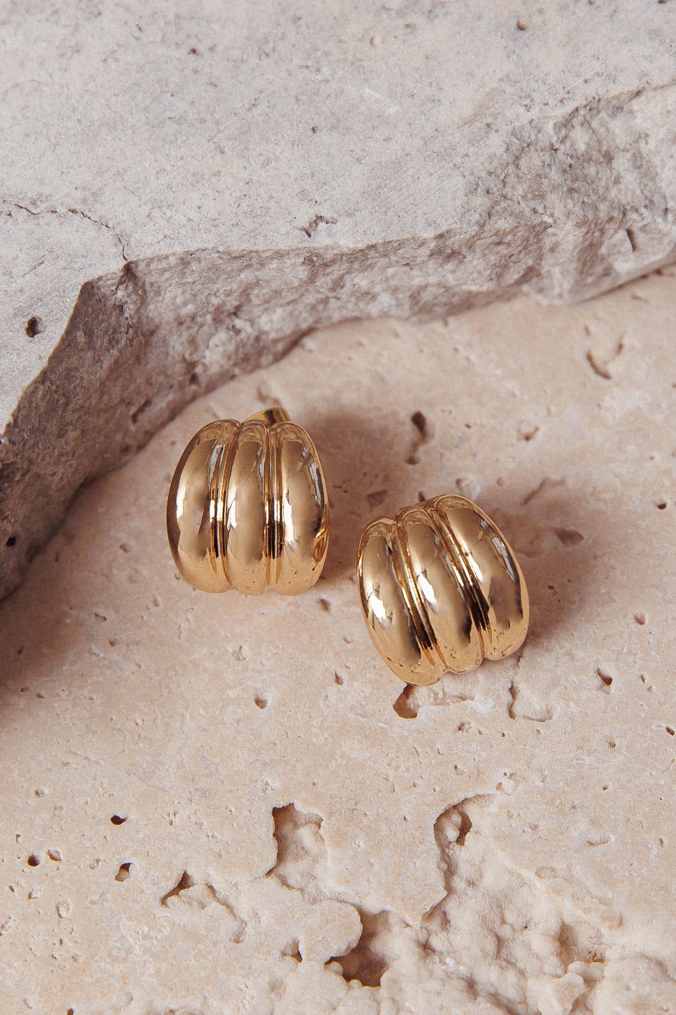 Orecchini Melanie Ridged in oro