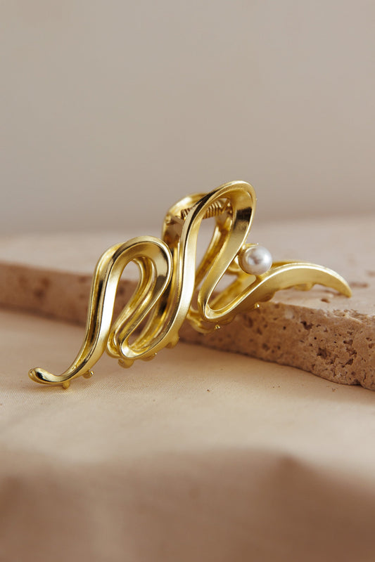 Fermaglio per capelli Senora Pearl Accent Gold