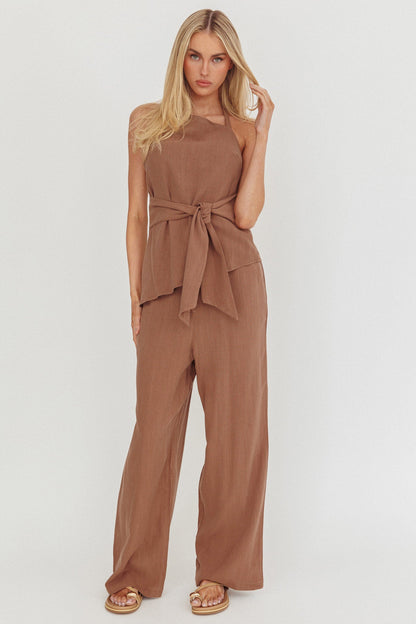 Pantaloni con coulisse Eniola Cioccolato