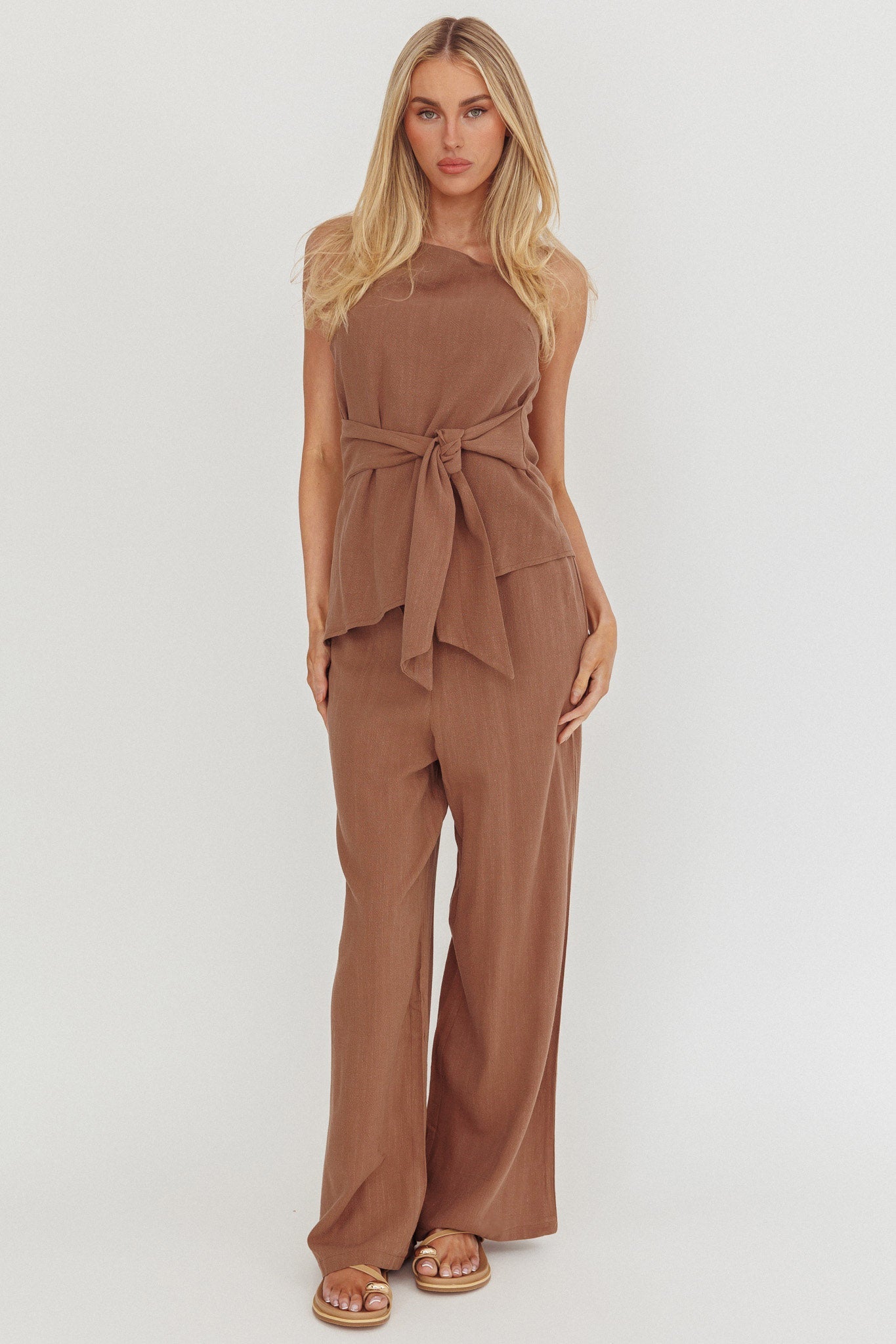 Pantaloni con coulisse Eniola Cioccolato