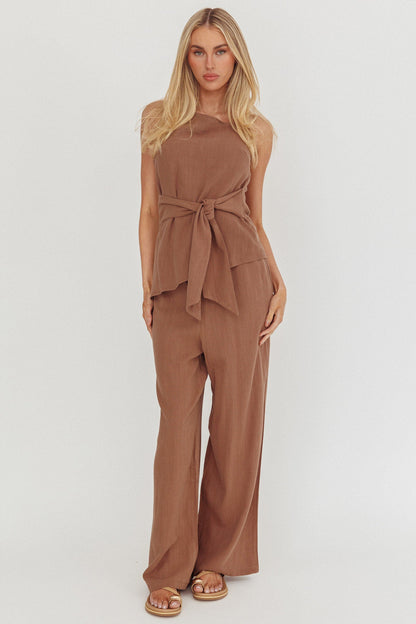 Pantaloni con coulisse Eniola Cioccolato