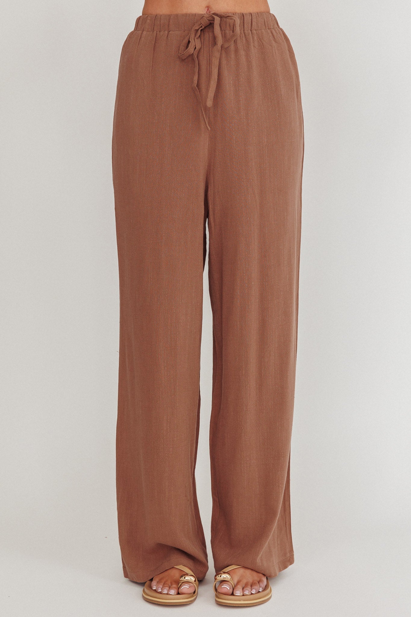 Pantaloni con coulisse Eniola Cioccolato