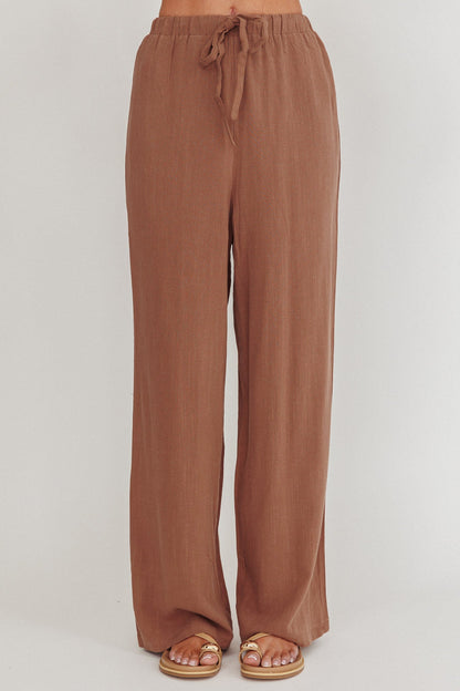 Pantaloni con coulisse Eniola Cioccolato